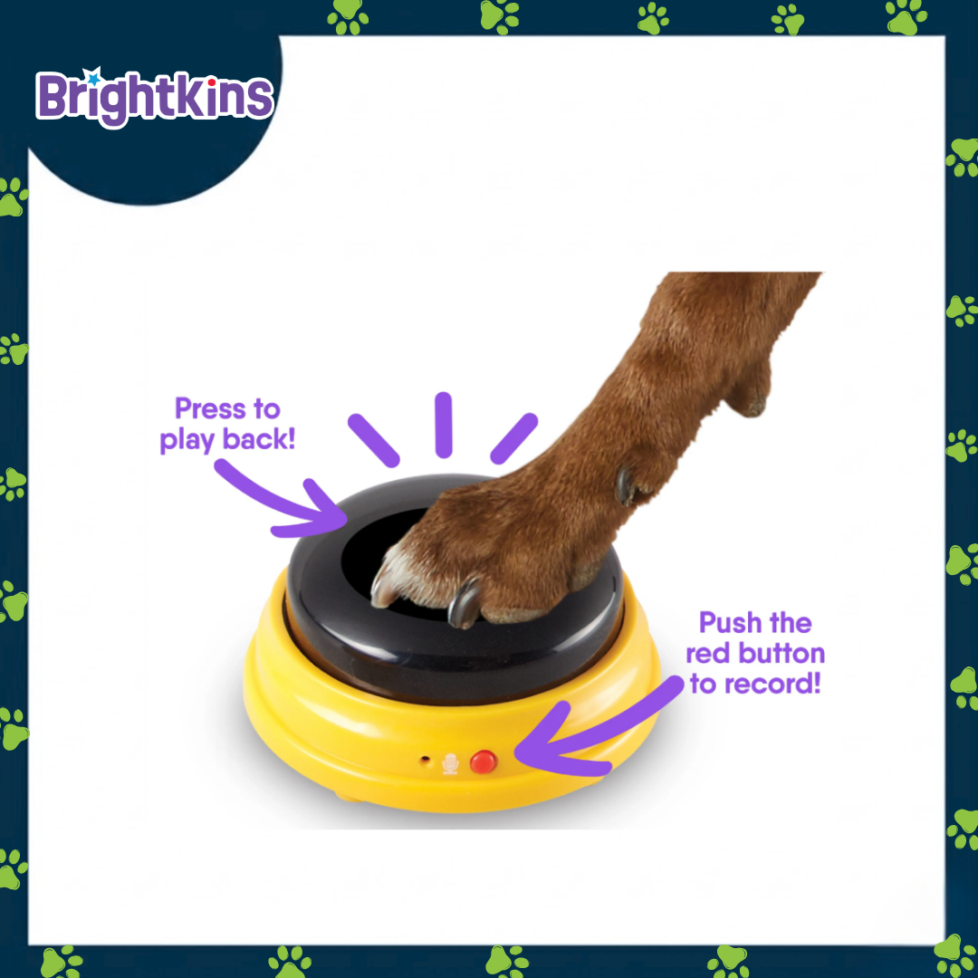 Ogapets Brightkins Talking Pet Next Words Names Buttons - 3 Recordable Speech Buttons for Easy Pet Communication & Training