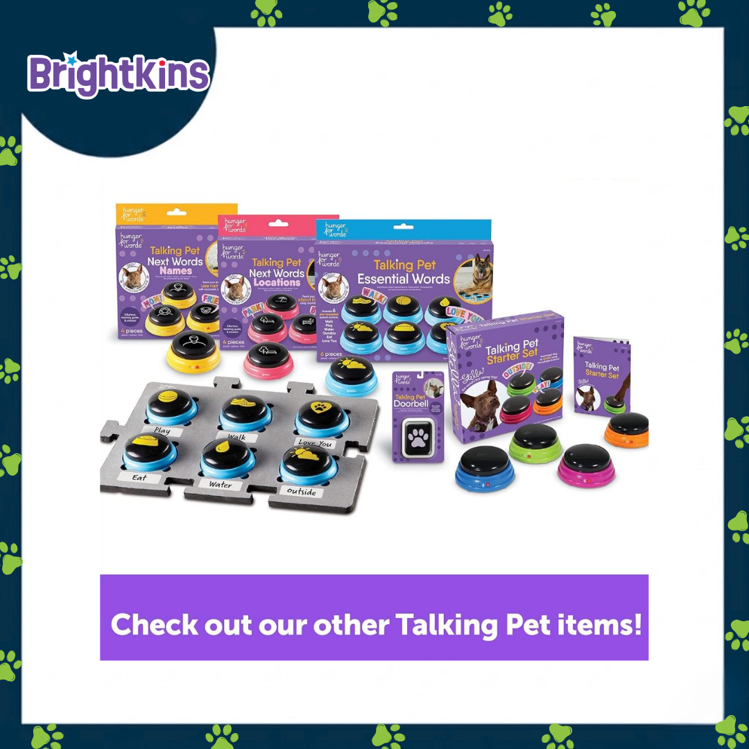 Ogapets Brightkins Talking Pet Button Mat - Durable, Pet-safe Foam, 6-Button Mat &1 sheet Customizable Labels