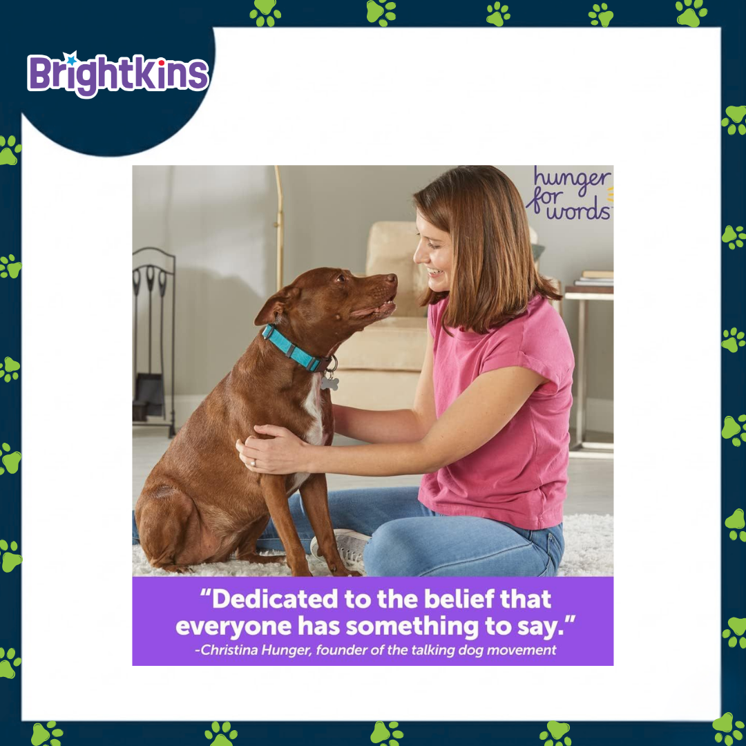 Ogapets Brightkins Talking Pet Button Mat - Durable, Pet-safe Foam, 6-Button Mat &1 sheet Customizable Labels