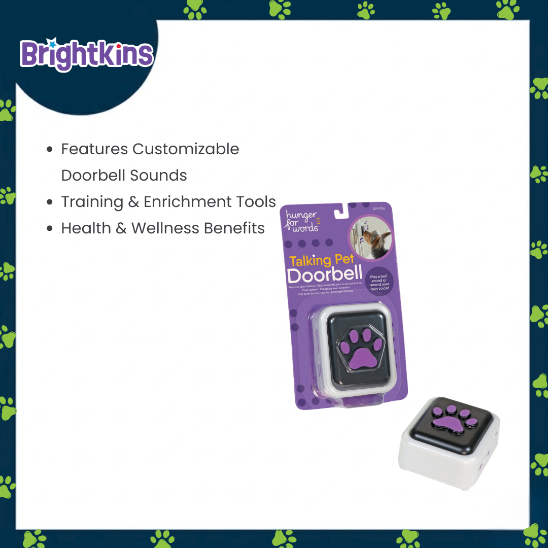Ogapets Brightkins Talking Pet Doorbell - Customizable Sounds, Easy Installation, Durable Design, User-friendly for Pet Owners & Pets