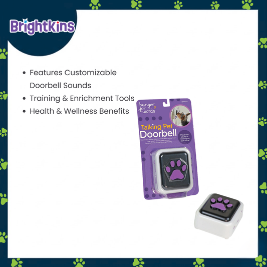 Ogapets Brightkins Talking Pet Doorbell - Customizable Sounds, Easy Installation, Durable Design, User-friendly for Pet Owners & Pets