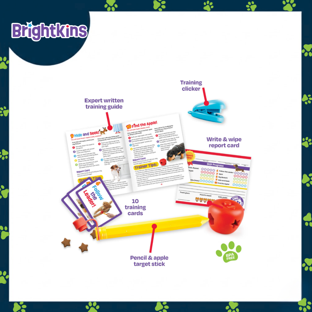 Ogapets Brightkins Pooch School Training Set - Family-Friendly Kit with Interactive Toys & Professional-Grade Tools for Dog Commands