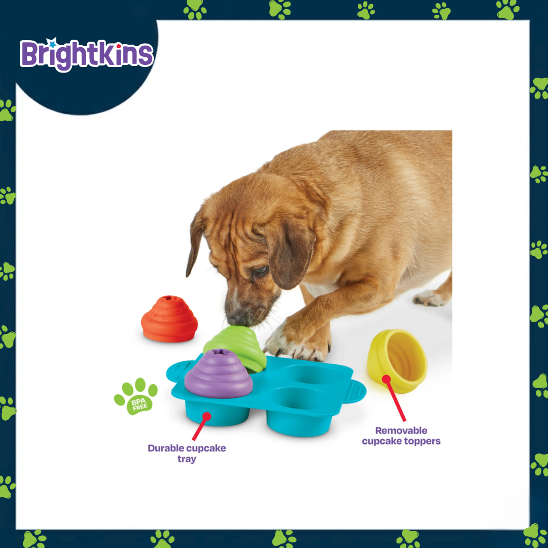 Ogapets Brightkins Cupcake Party Treat Puzzle - BPA-Free Materials, & Easy to Clean  with Removable Cupcake Toppers