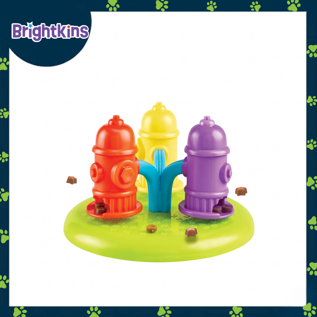 Ogapets Brightkins Spinning Hydrants Treat Puzzle - Durable, Pet-safe Materials, Easy to Clean for Dogs All Sizes