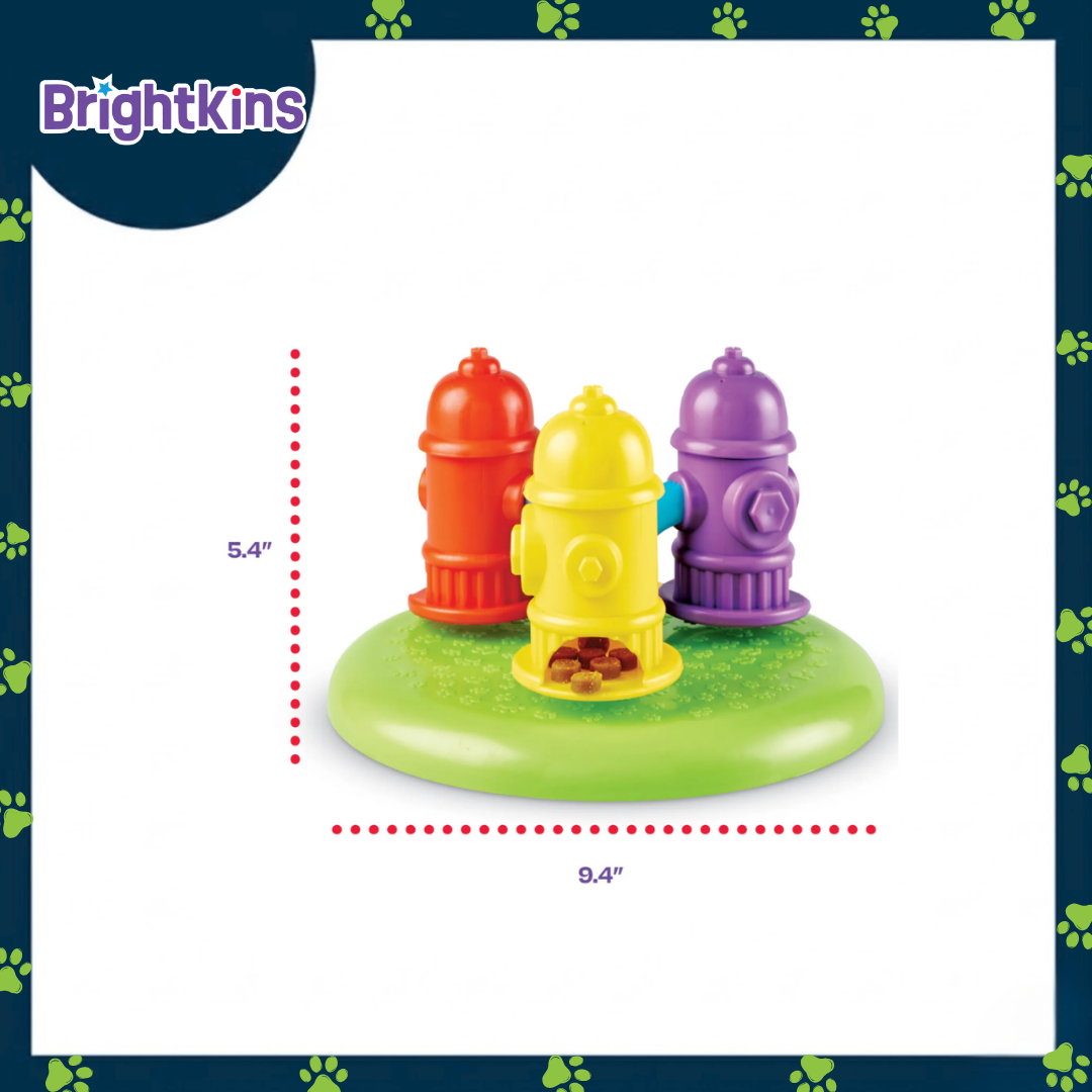 Ogapets Brightkins Spinning Hydrants Treat Puzzle - Durable, Pet-safe Materials, Easy to Clean for Dogs All Sizes