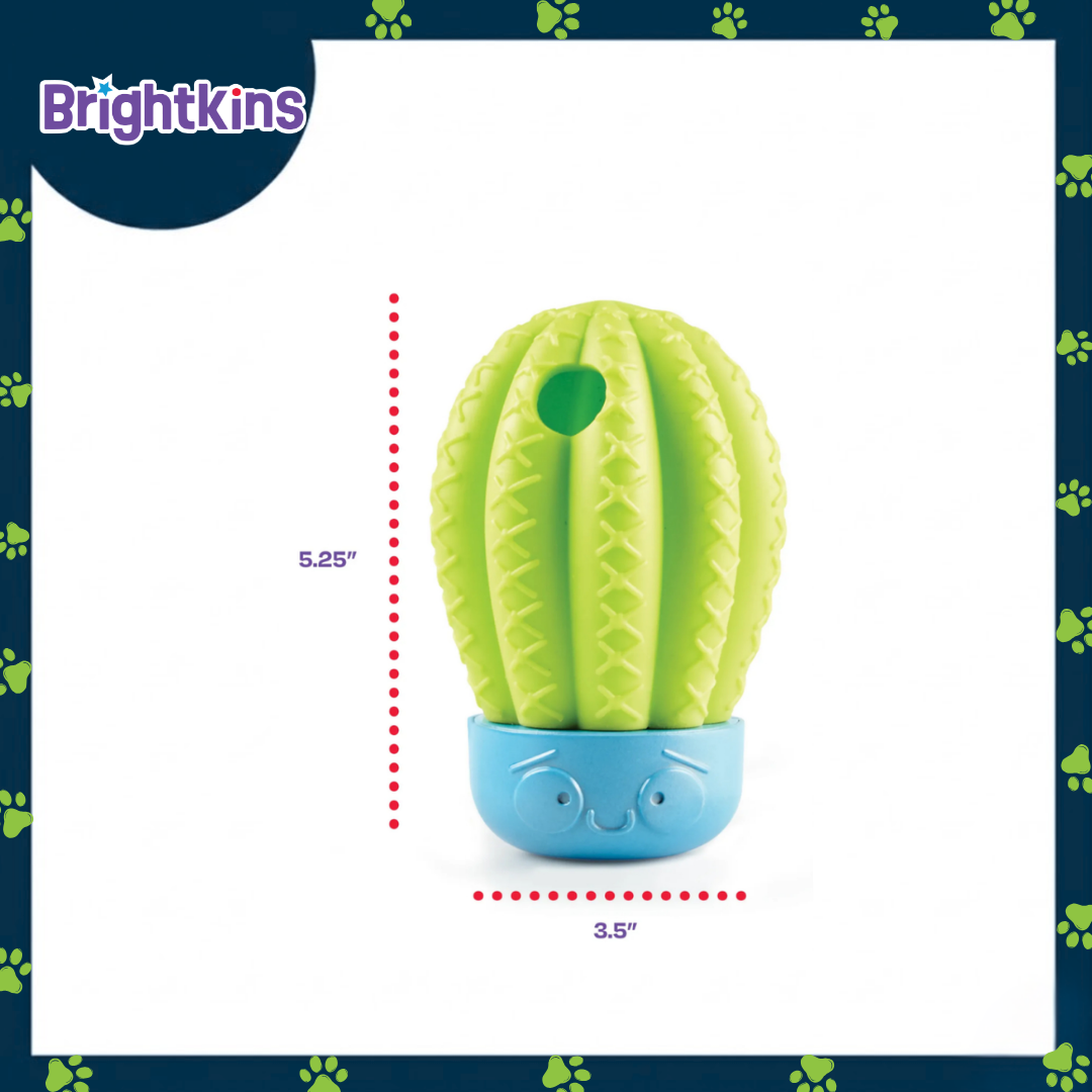 Ogapets Brightkins Cactus Surprise Treat Dispenser - Fun & Functional Dog Toy, Easy to Clean BPA-Free Material - Perfect for Small & Medium Dogs