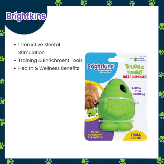 Ogapets Brightkins Small Gnome Treat Dispenser - Durable, Non-toxic Rubber, Easy-to-clean, BPA-free Materials For Small to Medium Dogs
