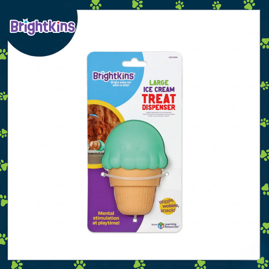 Ogapets Brightkins Large Ice Cream Treat Dispenser - BPA-Free & Easy to Clean, Interactive Pet Toy for All Dog Breeds