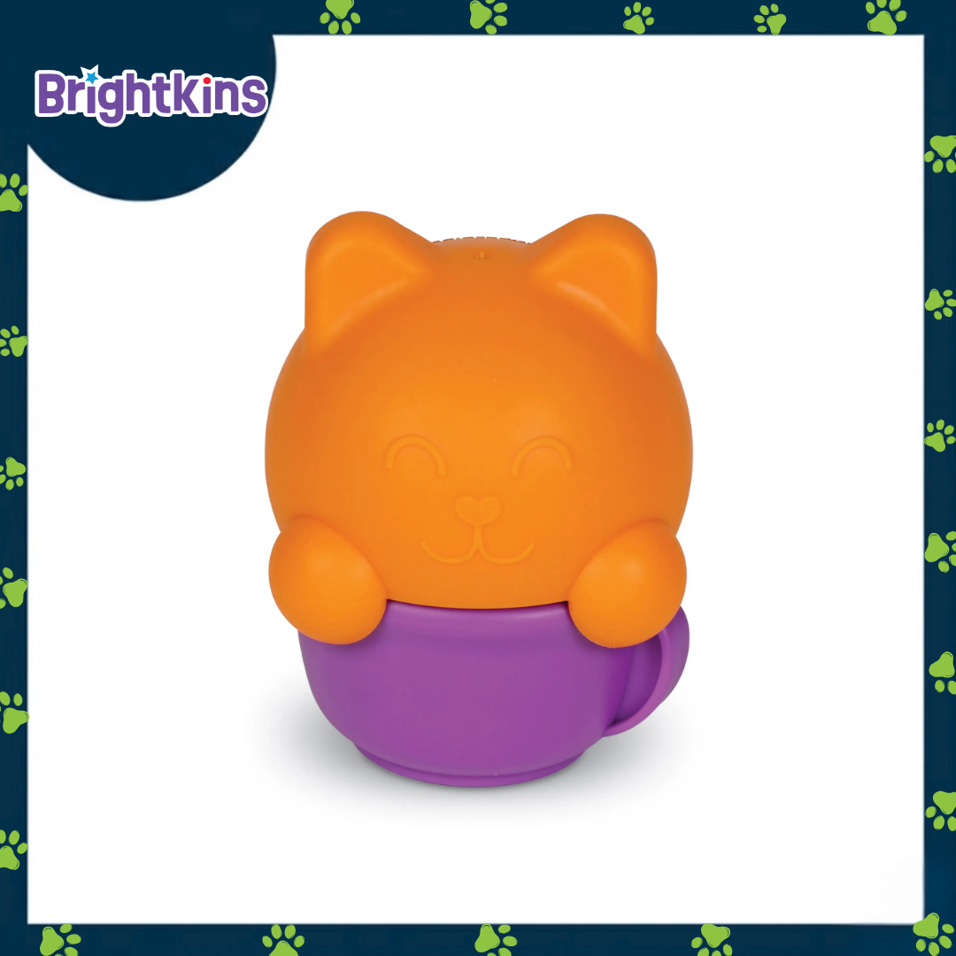 Ogapets Brightkins Teacup Kitten Treat Dispenser - Wiggle Wobble Snack Slow Feeder, BPA Free, Easy to Clean Mental Stimulation Toy