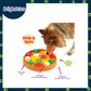 Ogapets Brightkins Pizza Party Treat Puzzle - Interactive Dog Toy with 12 Hidden Compartments for Mental Stimulation and Slow Feeding