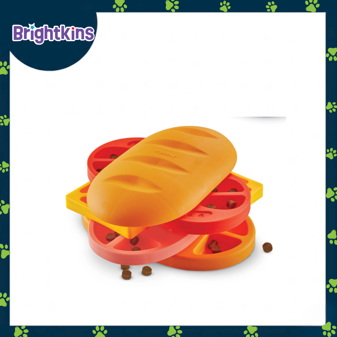 Ogapets Brightkins Pupstrami Surprise Treat Puzzle - Interactive Dog Toy with 16 Hidden Compartments for Brain-Boosting Mealtime Fun
