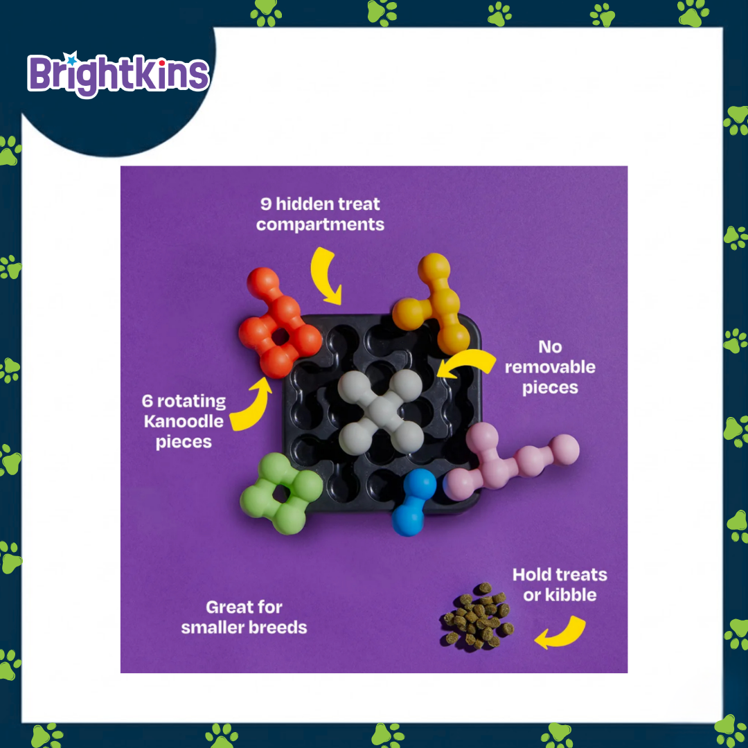 Ogapets Brightkins Kanoodle Dog Edition S Puzzle - Ultimate Treat Puzzle, Twist Slide & Hide Treats for Mental Stimulation Training & Enrichment