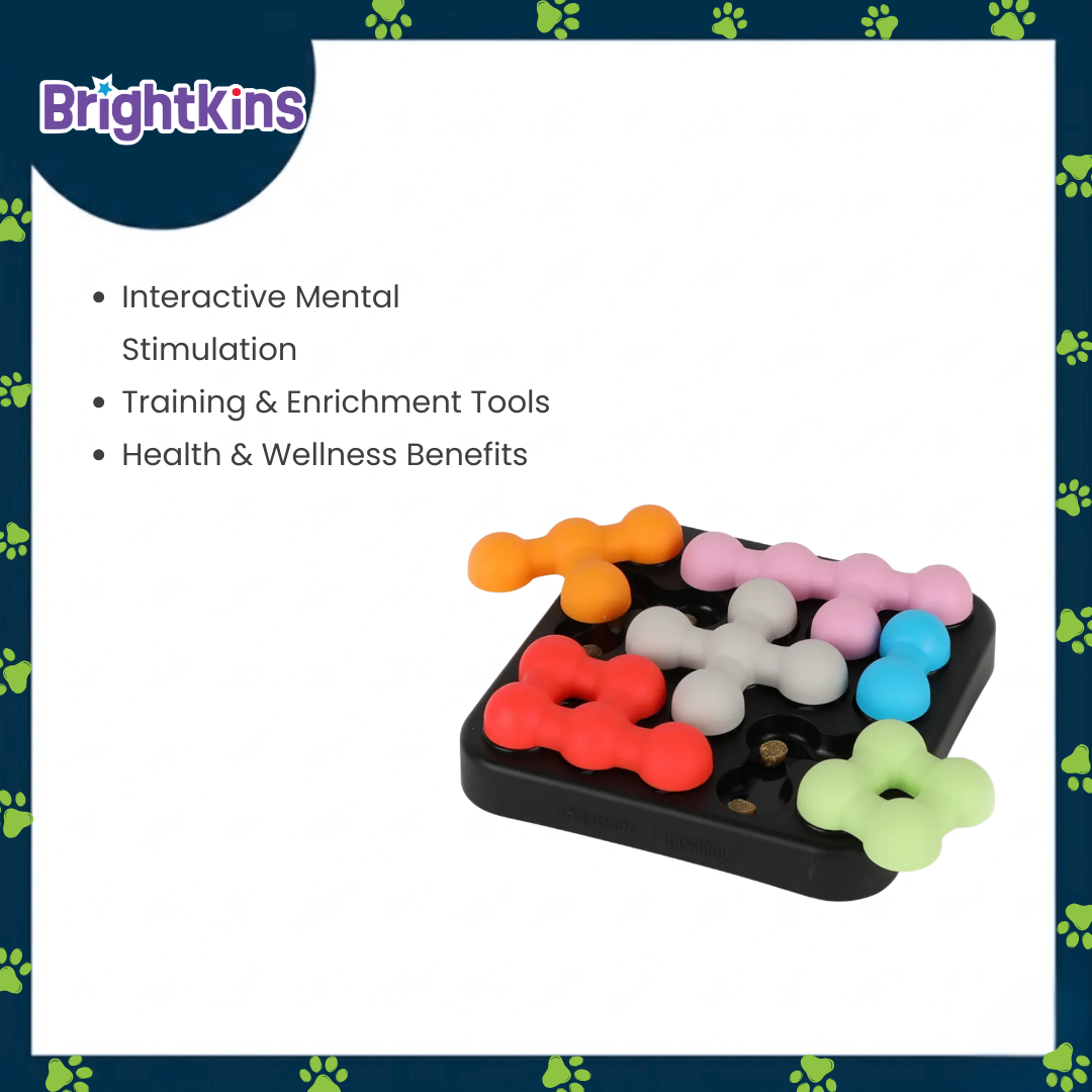Ogapets Brightkins Kanoodle Dog Edition S Puzzle - Ultimate Treat Puzzle, Twist Slide & Hide Treats for Mental Stimulation Training & Enrichment