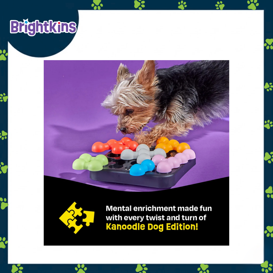 Ogapets Brightkins Kanoodle Dog Edition S Puzzle - Ultimate Treat Puzzle, Twist Slide & Hide Treats for Mental Stimulation Training & Enrichment