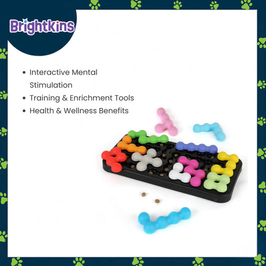 Ogapets Brightkins Kanoodle Dog Edition L Puzzle - BPA-Free, Easy to Clean with 14 Hidden Treat Compartments