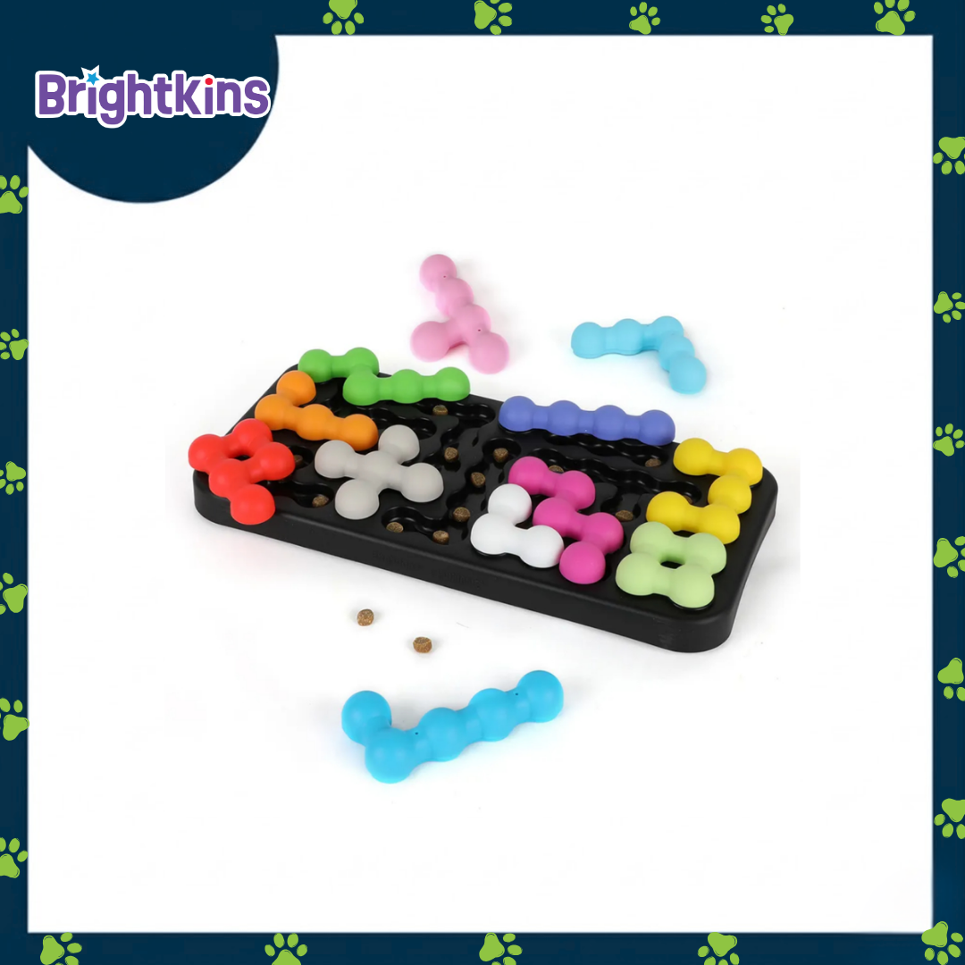 Ogapets Brightkins Kanoodle Dog Edition L Puzzle - BPA-Free, Easy to Clean with 14 Hidden Treat Compartments