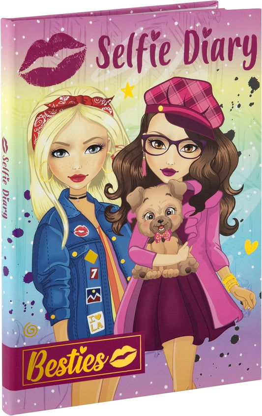 BESTIES Selfie diary 21x15 cm (50 sheets) & magic pen