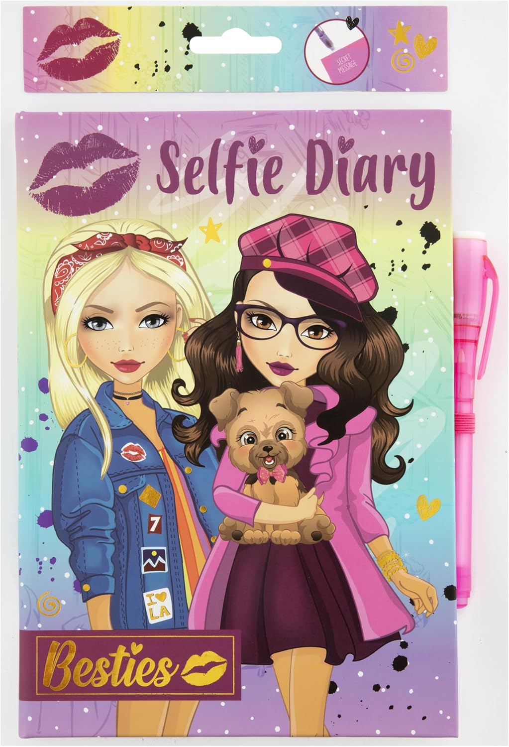 BESTIES Selfie diary 21x15 cm (50 sheets) & magic pen