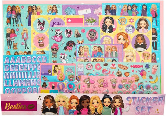 BESTIES Mega sticker set 26x35,5cm over 300 pcs-14 sheets