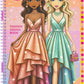 BESTIES Fashion design book A4 incl stickers&stencils,2ass