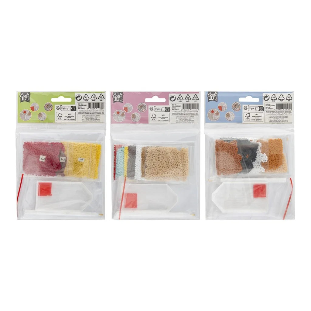 CRAFT ID DIAMOND PAINTING CARDS 2PCS, 13X13CM, 3ASS