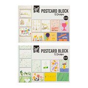 CRAFT ID POSTCARDS BLOCK, 17.6X12.5CM, 2ASS