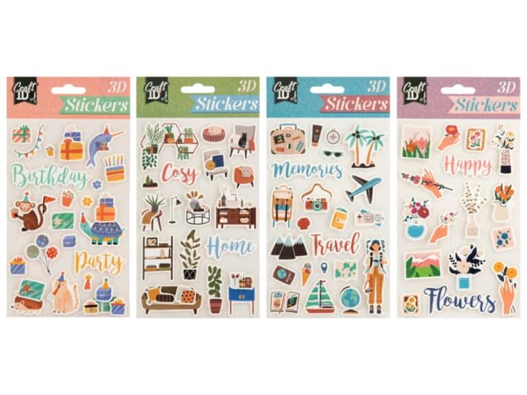 CRAFT ID 3D STICKERS, 4ASS