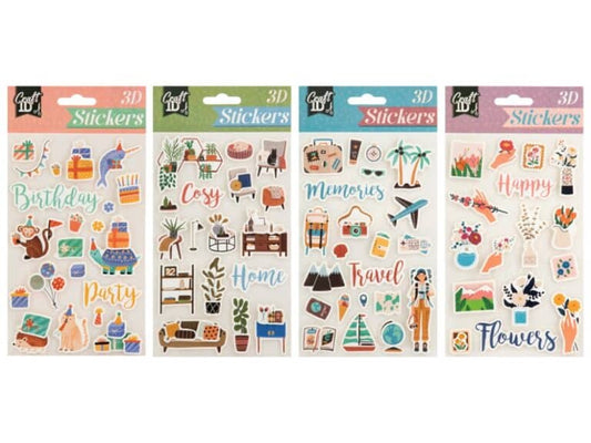 CRAFT ID 3D STICKERS, 4ASS