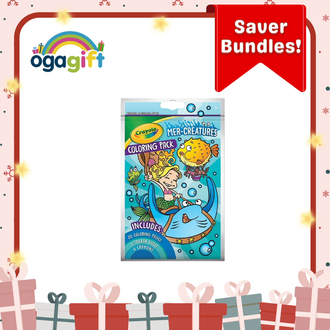 Gift Set: Crayola Giant Coloring Roll + Crayola Washable Markers 24CT + Crayola Washable Markers 8CT