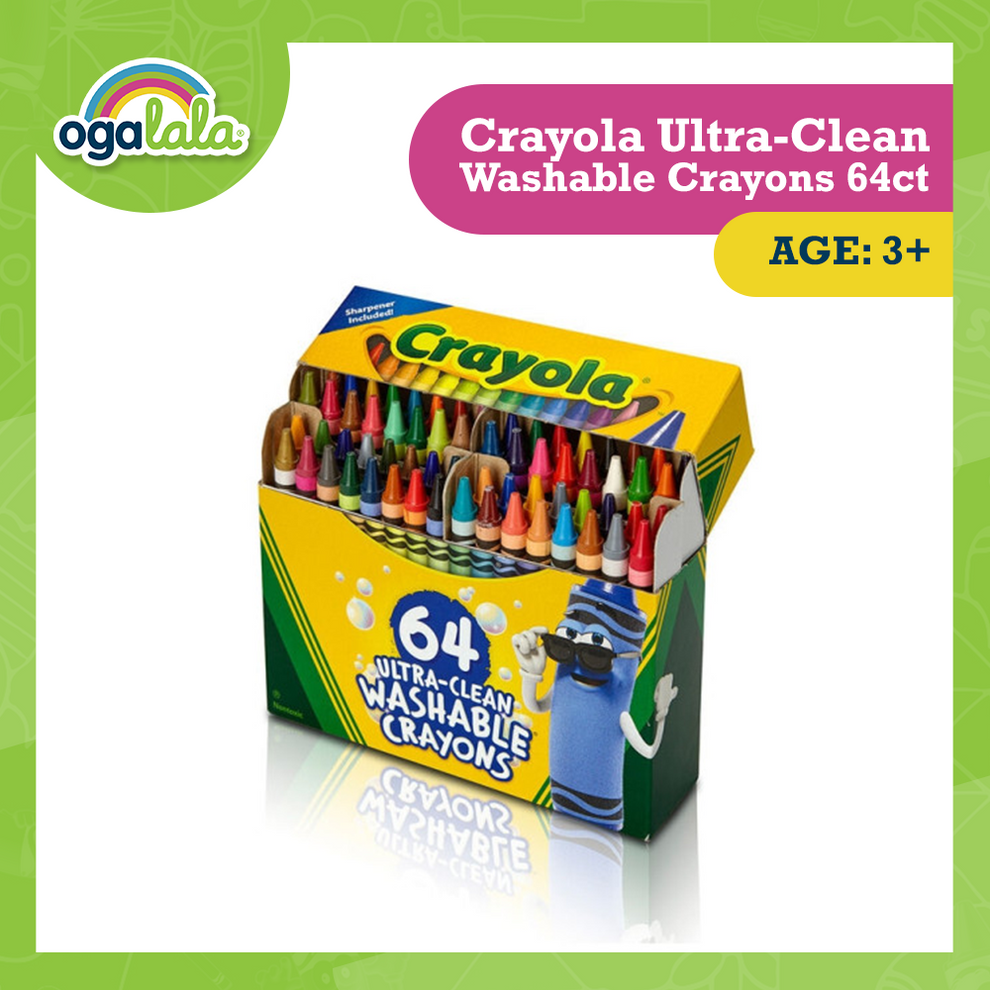 CRAYOLA 64CT ULTRA CLEAN WASHABLE CRAYON PC – Ogalala World