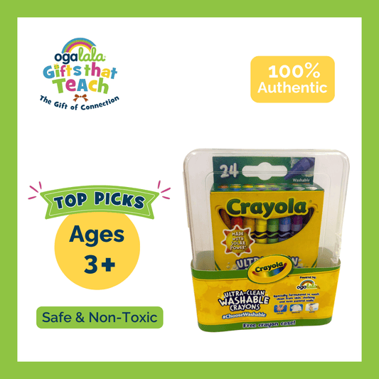 Crayola 24ct Ultra Clean Washable  Crayons With free case