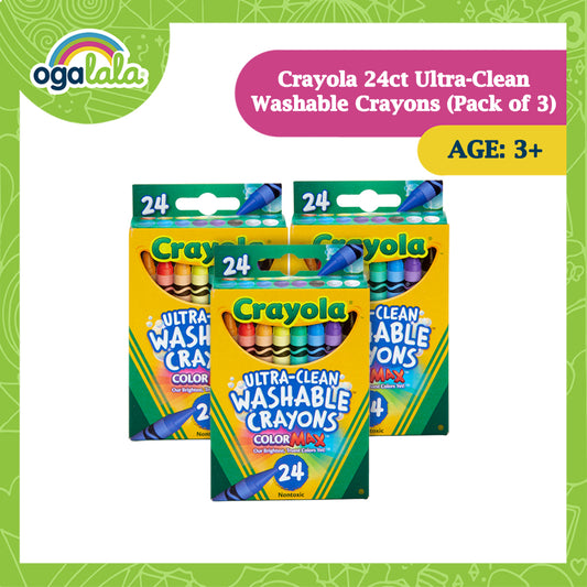 Crayola Ultra Clean Washable Crayons 24-count (Pack of 3)