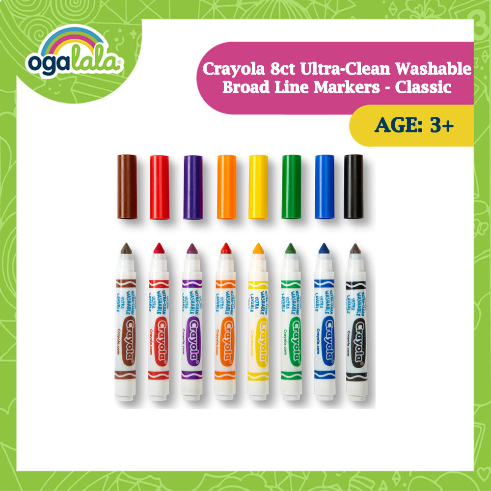 Crayola 8 ct. Ultra-Clean Washable Broadline Markers - Classic