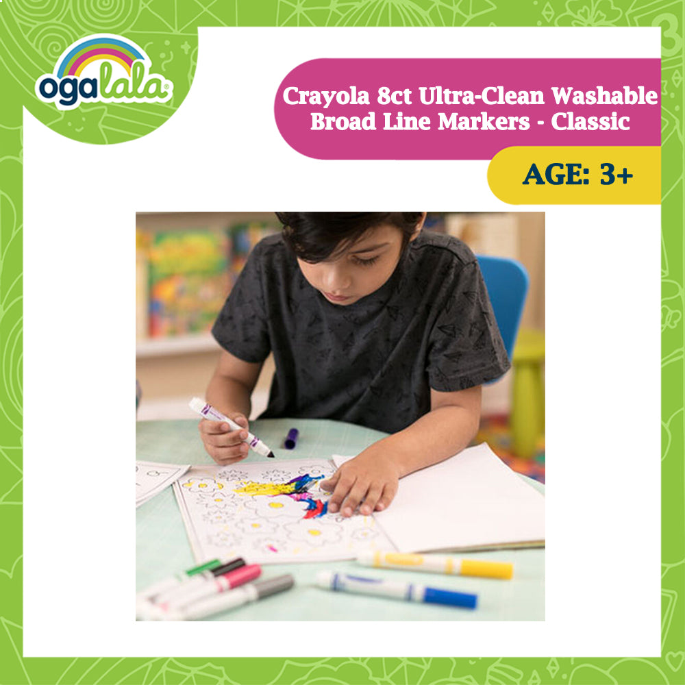 Crayola 8 ct. Ultra-Clean Washable Broadline Markers - Classic