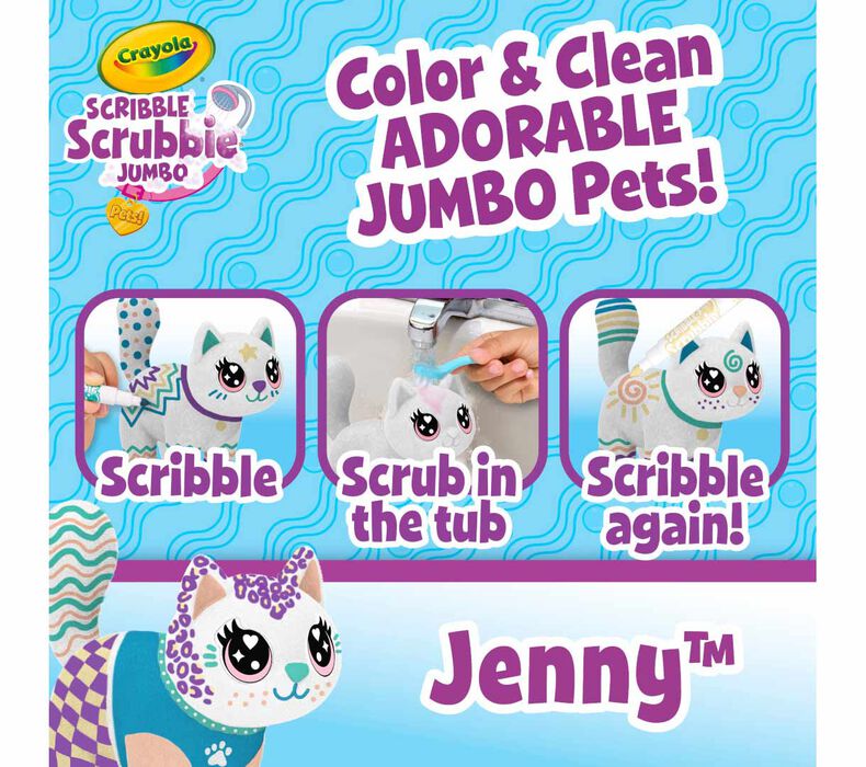 Crayola Scribble Scrubbies Jumbo Pet - Cat - 4PK