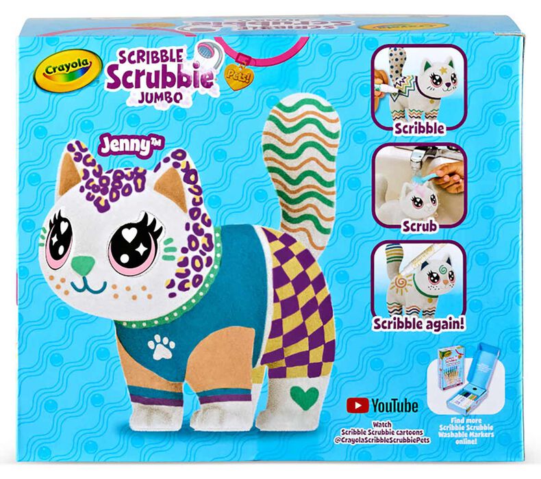 Crayola Scribble Scrubbies Jumbo Pet - Cat - 4PK