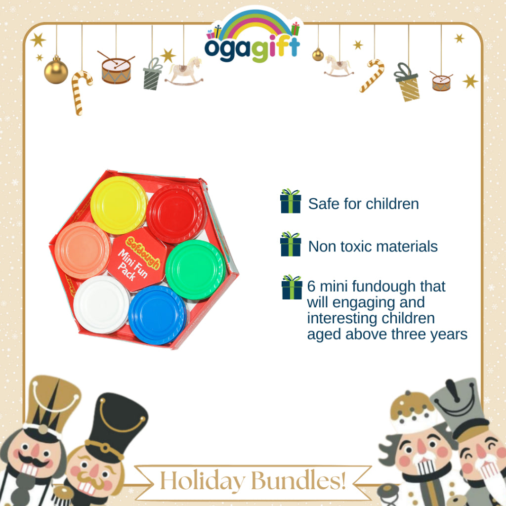 Ogagift Bundle Washable Paint + Brush + Funskool Dough Ogalala Gift 1