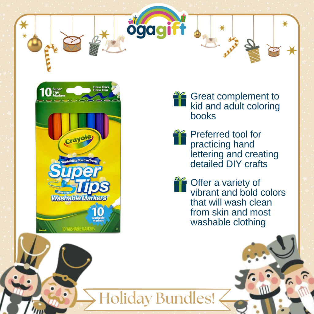 Ogagift Bundle Washable Crayons + markers + Paint Ogalala Gift 2