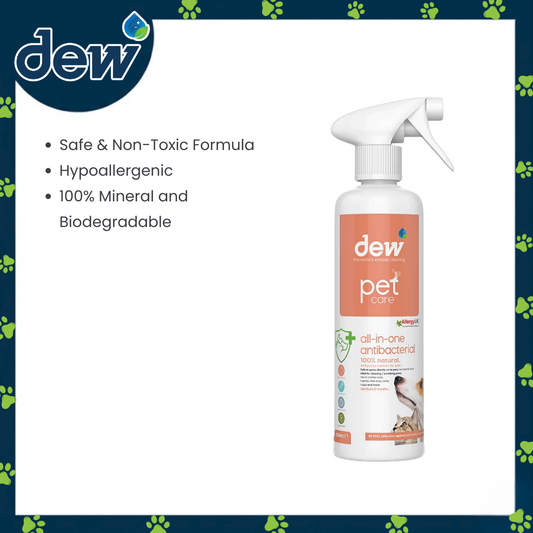 Ogapets Dew Pet All in One Antibacterial 500ml - 100% Mineral, Hypoallergenic, No Harmful Chemicals & Biodegradable