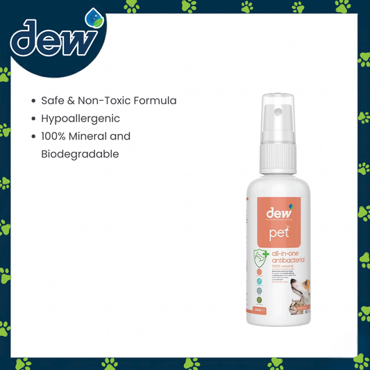 Ogapets Dew Pet All In One Antibacterial 65ml - 100% Mineral, Hypoallergenic, No Harmful Chemicals & Biodegradable