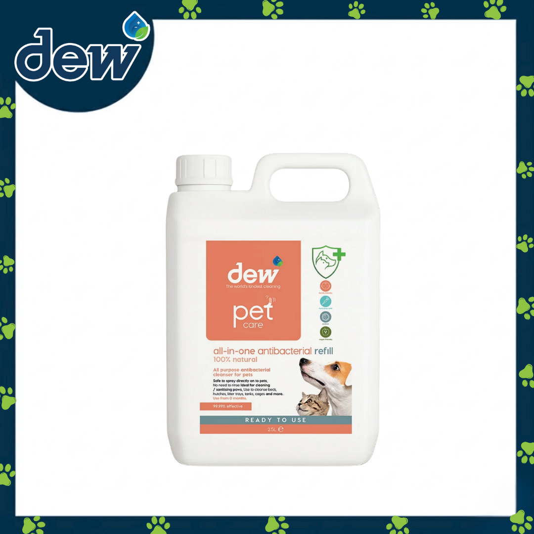 Ogapets Dew Pet All In One Antibacterial Refill 2.5L - 100% Mineral, Hypoallergenic, No Harmful Chemicals & Biodegradable