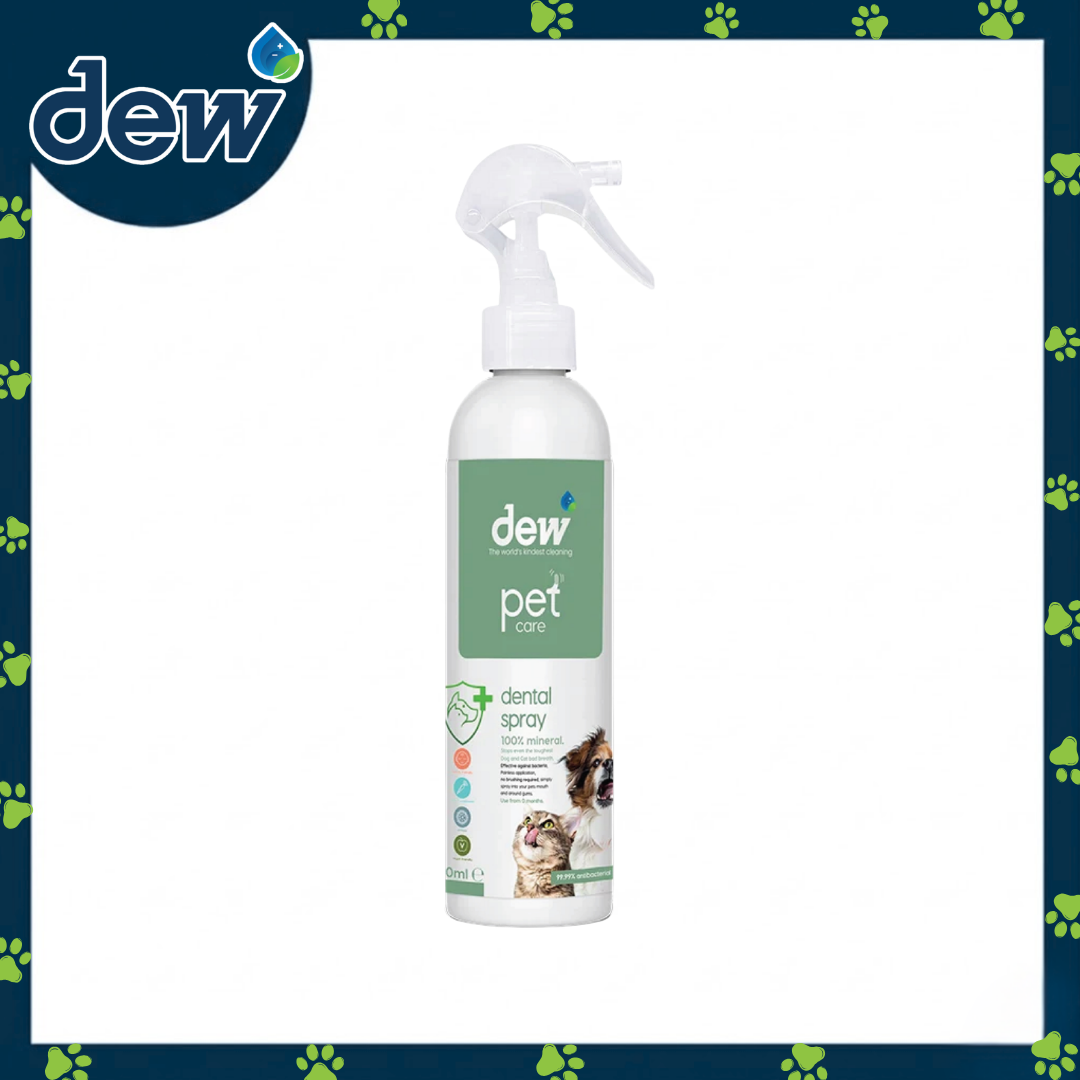 Ogapets Dew Pet Dental Spray 250ml - 100% Mineral Mouth Spray for Bad Breath Prevention & Plaque Control Hypoallergenic & Biodegradable