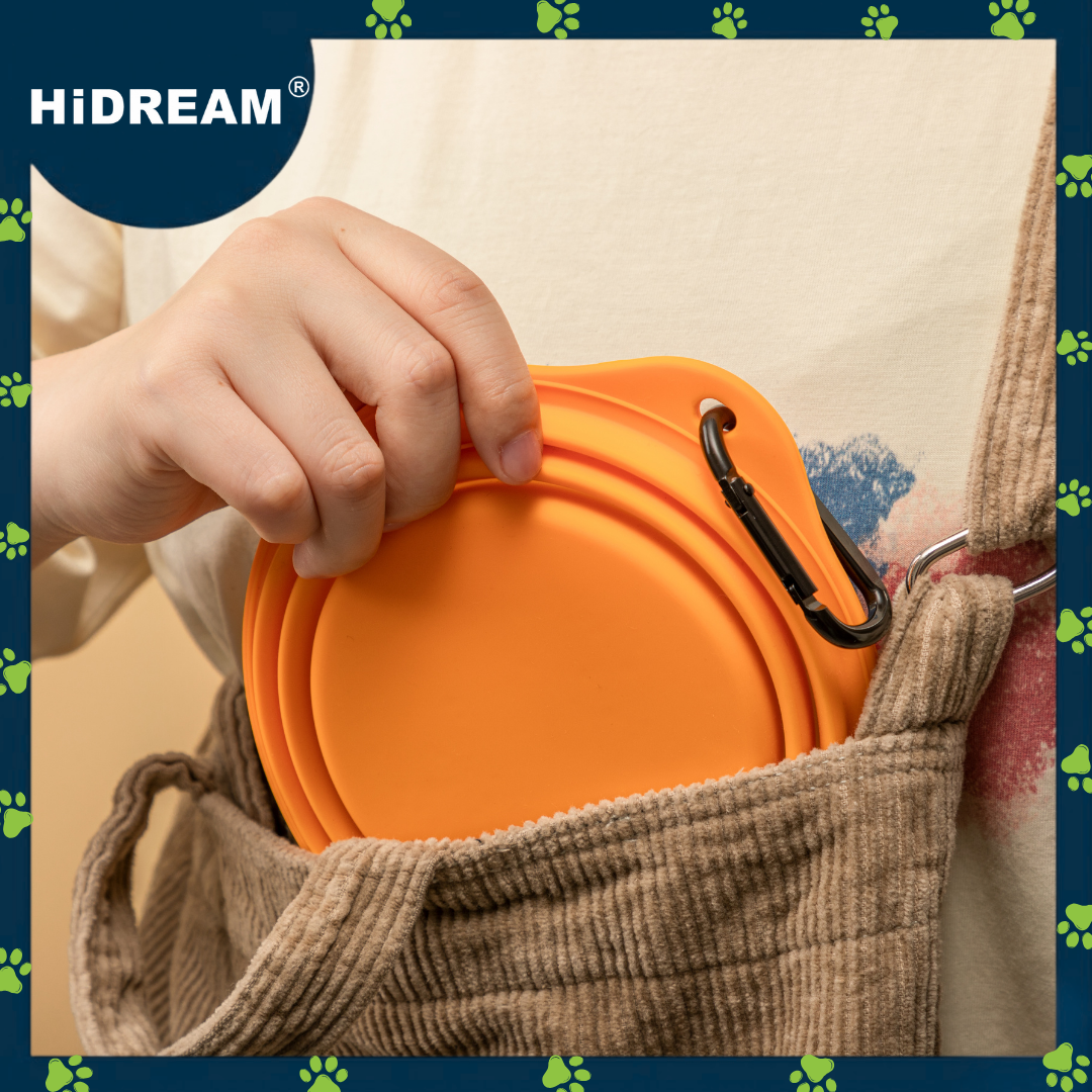 HiDREAM Portable Folding Pet Bowl (food grade silicone)