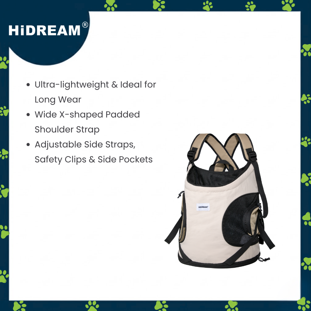 HiDREAM Pet Front Hugging Tote Backpack (Light)