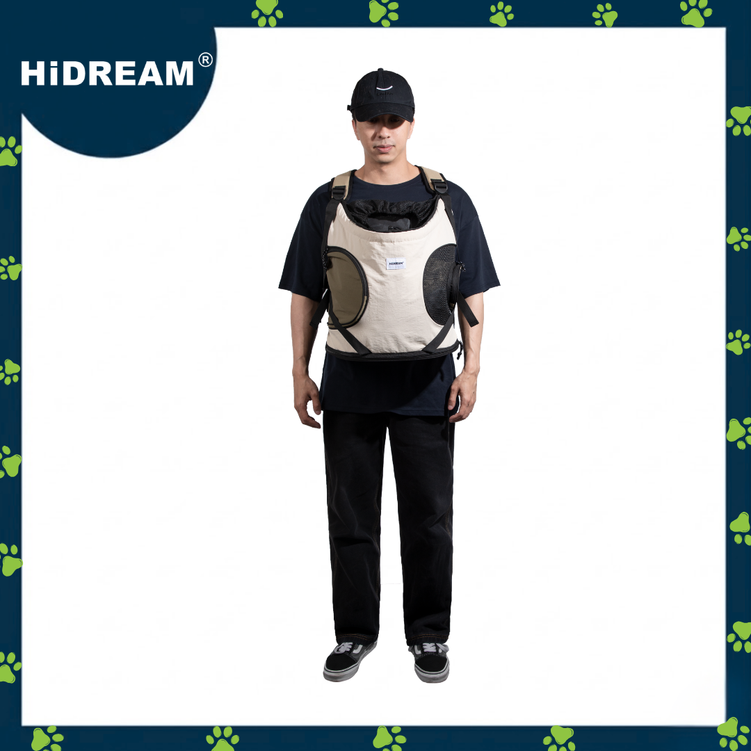 HiDREAM Pet Front Hugging Tote Backpack (Dark)