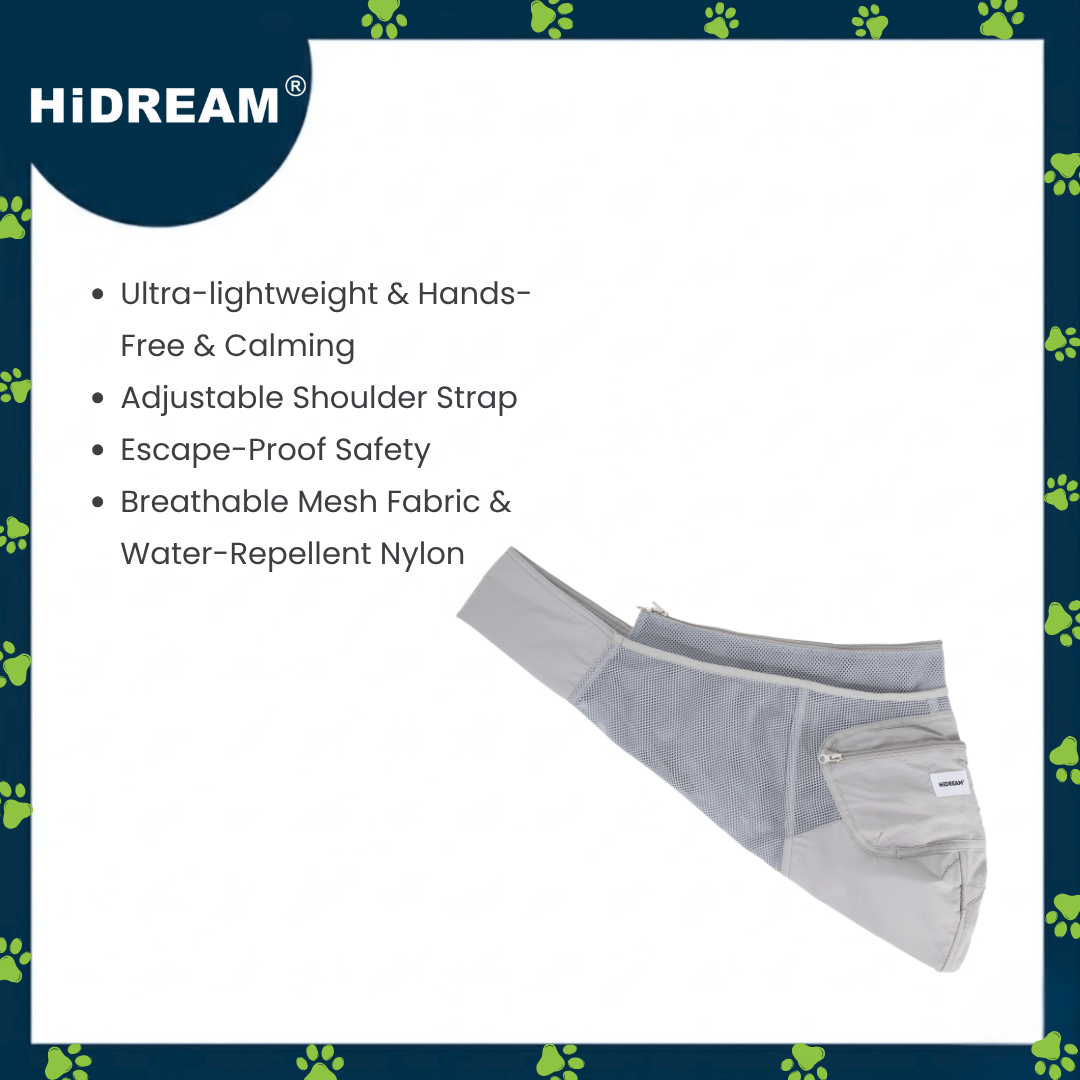 HiDREAM Pet Crossbody Bag Grey (ultra light mesh)