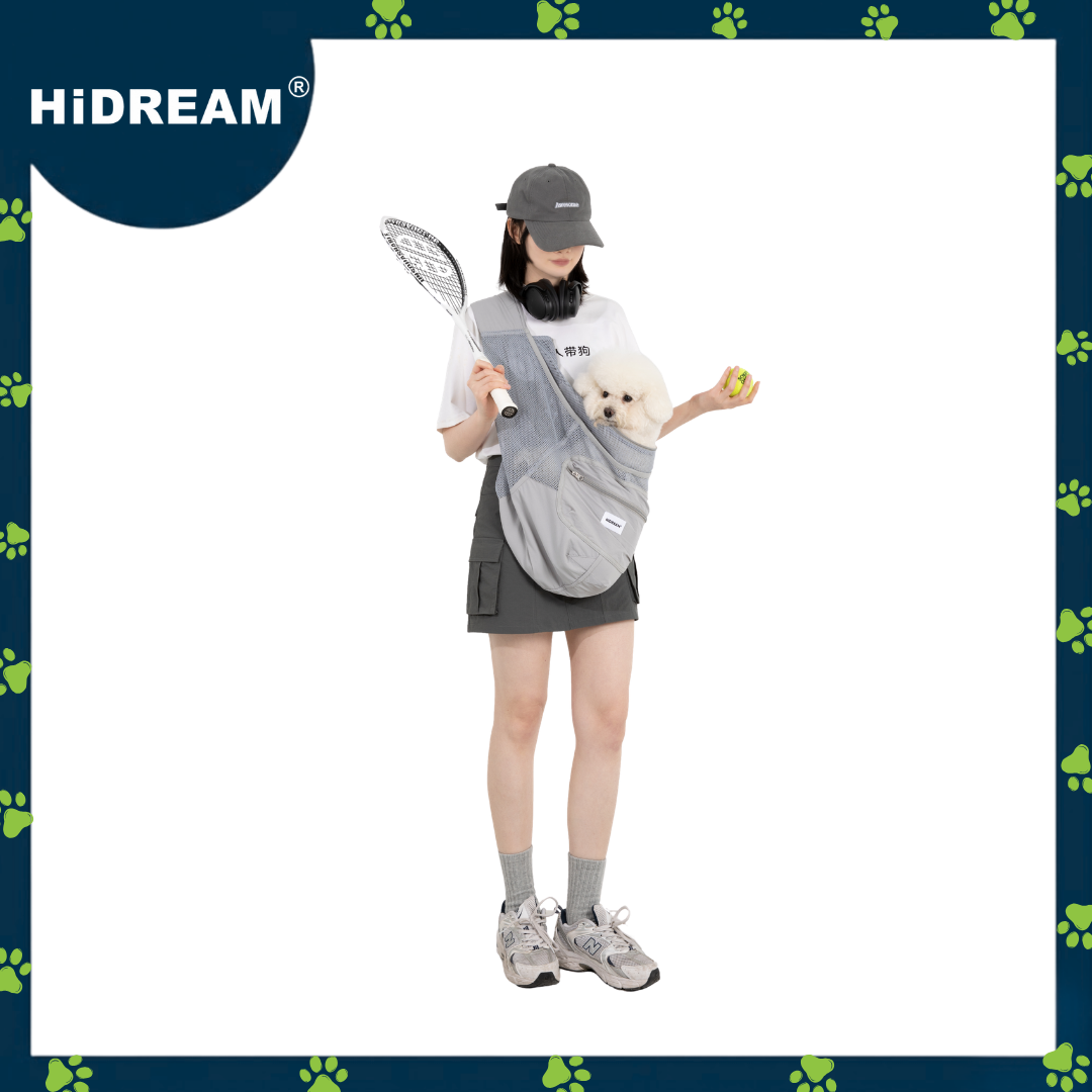 HiDREAM Pet Crossbody Bag Grey (ultra light mesh)