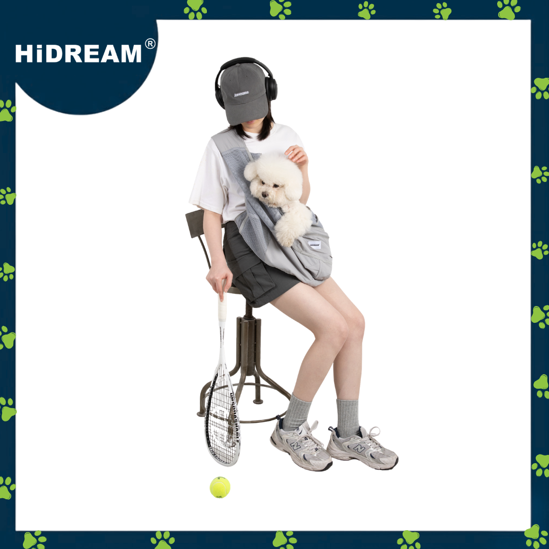 HiDREAM Pet Crossbody Bag Grey (ultra light mesh)