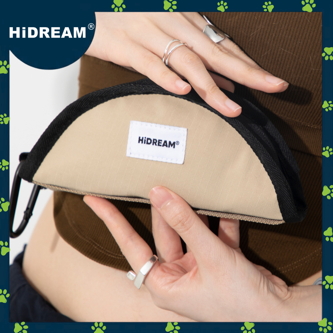 HiDREAM Portable Folding Pet Bowl Brown (nylon)