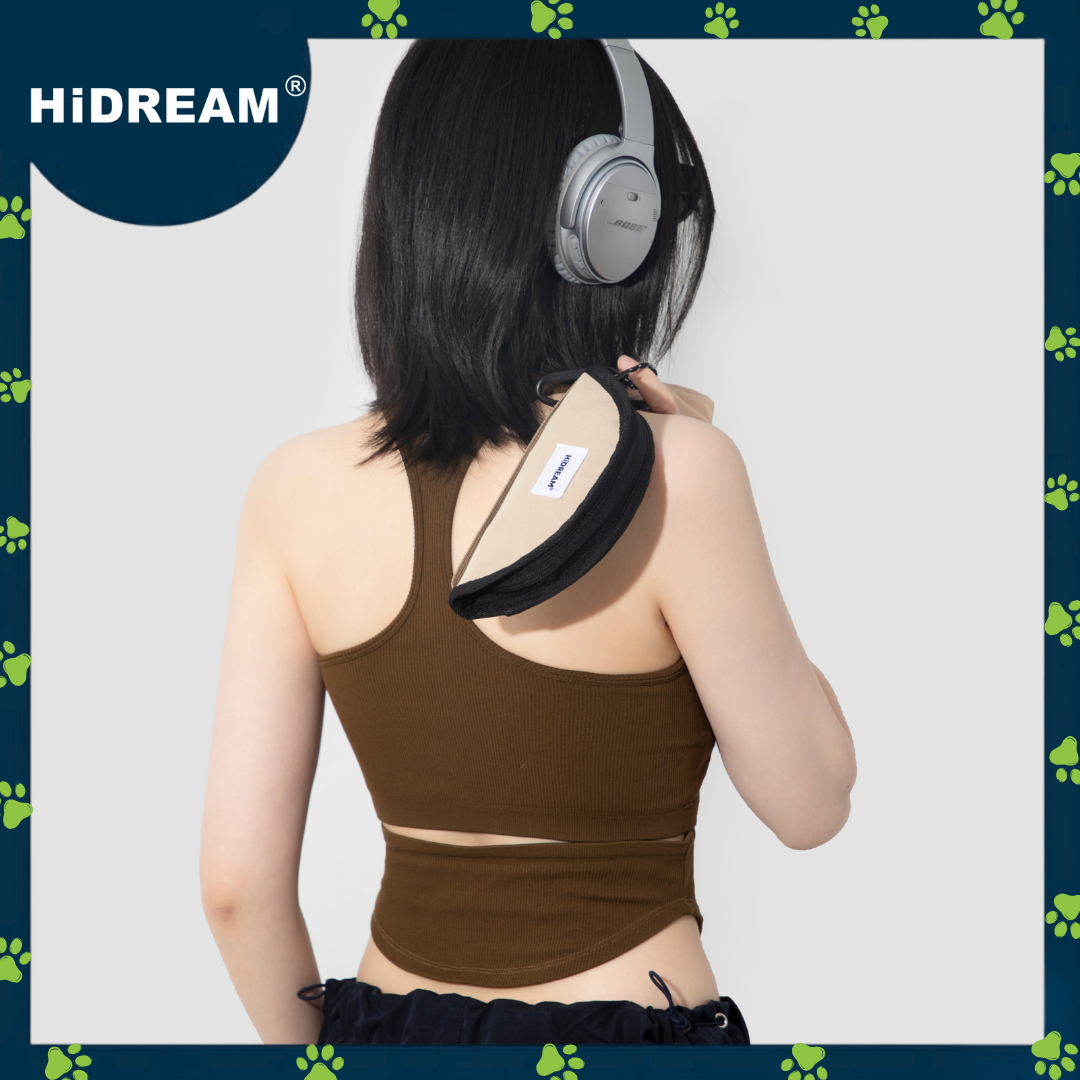 HiDREAM Portable Folding Pet Bowl Brown (nylon)